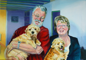 Hans en zusje Jaqueline januari 2014