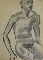 man inkt 50 cm x 65 cm