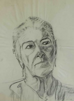 oudere vrouw 40 cm x 55 cm