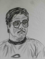 man met bril 50 cm x 65